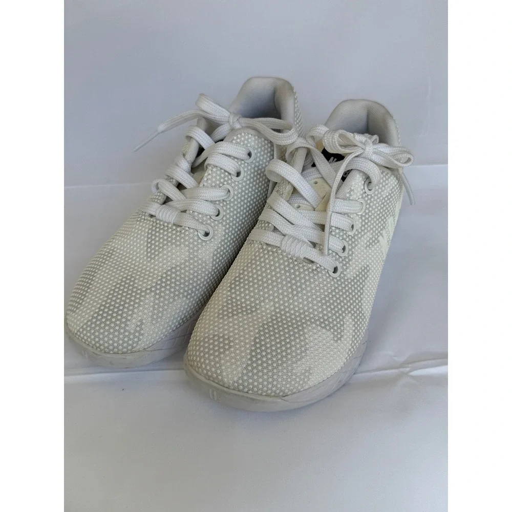 NOBULL SuperFabric Trainer Camo White Grey Cross Training Shoes Women's Sz5